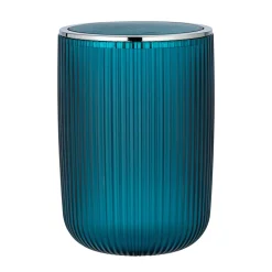 Wenko Schwingdeckeleimer Agropoli L Petrol Kosmetikeimer mit Schwingdeckel 5,5 l