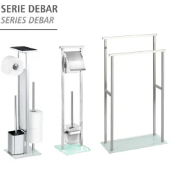 Stand WC-Garnitur Debar mit Ablage Edelstahl rostfrei*Wenko New