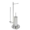 Stand WC-Garnitur Universalo Neo Edelstahl integrierter Toilettenpapierhalter und WC-Bürstenhalter rostfrei*Wenko