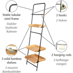 Standregal Loft Wohnregal Badezimmerregal aus Bambus^Wenko Clearance