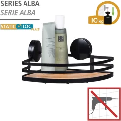 Static-Loc Eckablage Alba Badezimmerablage*Wenko New