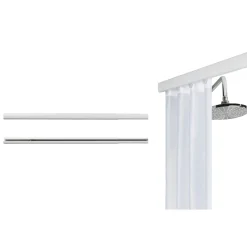Wenko Teleskop-Duschschiene Era Weiß 75-125 cm Duschvorhang-Schiene