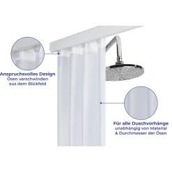 Wenko Teleskop-Duschschiene Era Weiß 75-125 cm Duschvorhang-Schiene