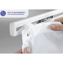 Wenko Teleskop-Duschschiene Era Weiß 75-125 cm Duschvorhang-Schiene