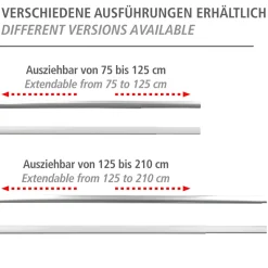 Wenko Teleskop-Duschschiene Era Weiß 75-125 cm Duschvorhang-Schiene