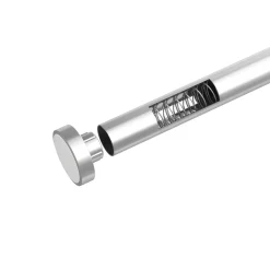 Wenko Teleskop-Duschstange Luz 110 - 185 cm Chrom Ausziehbare Duschvorhangstange aus rostfreiem Edelstahl