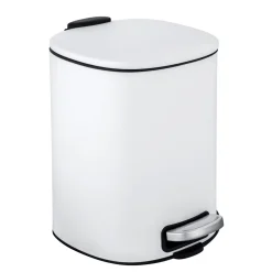 Wenko Treteimer Alassio Weiß 5 L Easy-Close Absenkautomtik