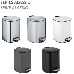 Wenko Treteimer Alassio Grau 5 L Easy-Close Absenkautomtik