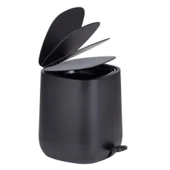 Wenko Treteimer Davos Schwarz 5 L Kosmetikeimer Abfalleimer