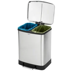 Treteimer Studio Easy-Close Duo Edelstahl 2 x 12 L rostfrei Absenkautomatik*Wenko Online