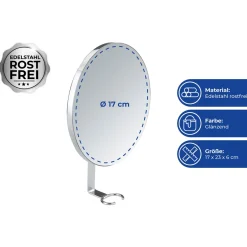 Turbo-Loc Antibeschlagspiegel Edelstahl Befestigen ohne bohren^Wenko Best