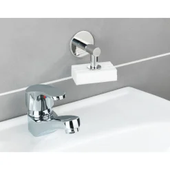Turbo-Loc Edelstahl Magnetseifenhalter glänzend Seifenhalter mit Magnet und Turbo-Loc Wandbefestigung zum Ankleben*Wenko Discount