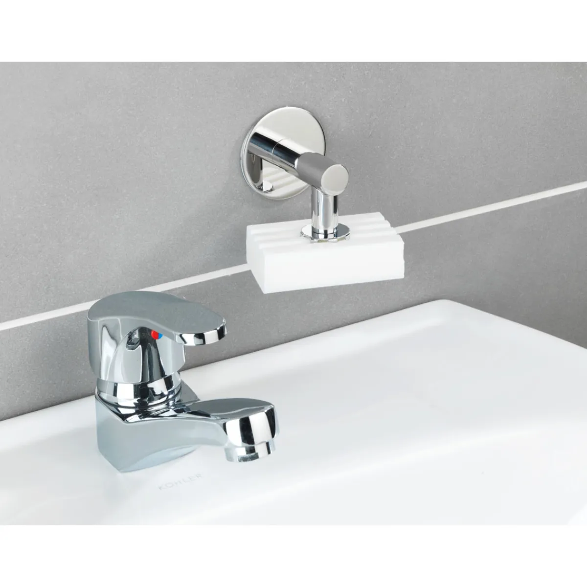 Turbo-Loc Edelstahl Magnetseifenhalter glänzend Seifenhalter mit Magnet und Turbo-Loc Wandbefestigung zum Ankleben*Wenko Discount