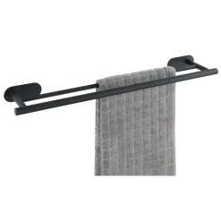 Turbo-Loc Edelstahl Badetuchstange Duo Orea Black Matt Handtuchstange Befestigen ohne bohren*Wenko Best