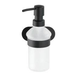 Wenko Turbo-Loc Edelstahl Seifenspender Orea Black Matt Flüssigseifen-Spender Befestigen ohne bohren ca 200 ml