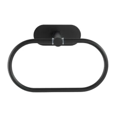 Turbo-Loc Edelstahl Handtuchring Orea Black Matt Handtuchhalter Befestigen ohne bohren*Wenko Outlet