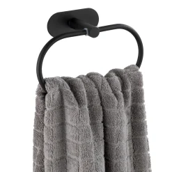 Turbo-Loc Edelstahl Handtuchring Orea Black Matt Handtuchhalter Befestigen ohne bohren*Wenko Outlet
