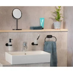 Turbo-Loc Edelstahl Handtuchring Orea Black Matt Handtuchhalter Befestigen ohne bohren*Wenko Outlet