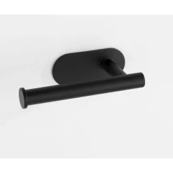 Wenko Turbo-Loc Edelstahl Toilettenpapierhalter Orea Black Matt WC-Rollenhalter Befestigen ohne bohren