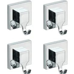 Wenko Vacuum-Loc Haken-Set eckig 2 x 2 Stück 2 x 2er Set Befestigen ohne bohren