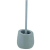 Wenko WC-Garnitur Badi Blaugrau Keramik WC-Bürstenhalter