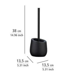 WC-Garnitur Badi Schwarz Keramik WC-Bürstenhalter^Wenko Clearance