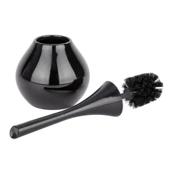 Wenko WC-Garnitur Flakon Schwarz Keramik