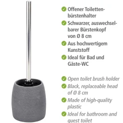 Wenko WC-Garnitur Goa Grau