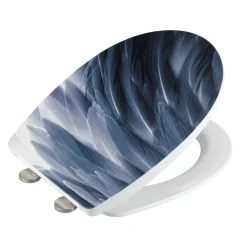 WC-Sitz Plumes mit Relief-Oberfläche Toilettensitz mit Absenkautomatik Schnellbefestigung aus bruchstabilem Thermoplast*Wenko Clearance