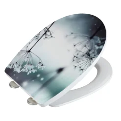 WC-Sitz Polar mit Hochglanz-Oberfläche Toilettensitz mit Absenkautomatik Schnellbefestigung aus bruchstabilem Thermoplast^Wenko New