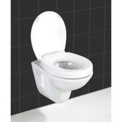 WC-Sitz Secura Comfort aus antibakteriellem Duroplast mit Sitzflächenerhöhung*Wenko