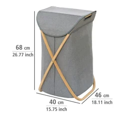 Wenko Wäschesammler Bahari aus Bambus Wäschekorb 79 l