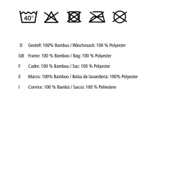 Wenko Wäschesammler Bahari aus Bambus Wäschekorb 79 l