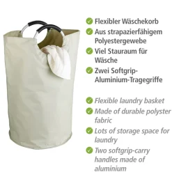 Wenko Wäschesammler Jumbo Stone Multifunktionstasche 69 l