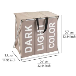 Wäschesammler Trio Top Taupe Wäschekorb 118 l*Wenko Clearance