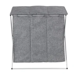 Wäschesammler Trio Top Grau meliert Wäschekorb 118 l*Wenko Online