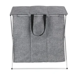 Wäschesammler Trio Top Grau meliert Wäschekorb 118 l*Wenko Online