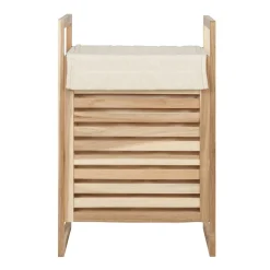 Wenko Wäschetruhe Acina Wäschesammler FSC mit Wäschesack und Deckel