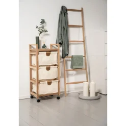 Wäschewagen Acina 3 Schubladen Haushaltswagen Rollwagen FSC^Wenko Sale