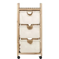 Wäschewagen Acina 3 Schubladen Haushaltswagen Rollwagen FSC^Wenko Sale