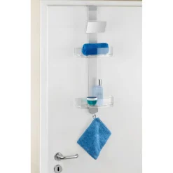 Wenko Duschcaddy Premium mit 2 Ablagen und Edelstahl-Haken