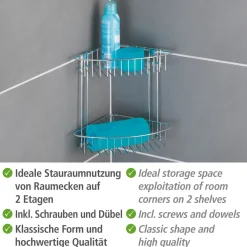 Eckregal Classic 2 Etagen*Wenko Discount