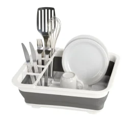 Geschirrabtropfer Gaia faltbar grau/weiß*Wenko Hot