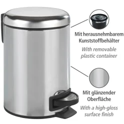 Wenko Kosmetik Treteimer Leman 3 L