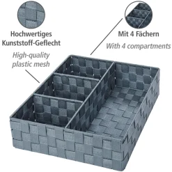 Wenko Organizer Adria grau 4 Fächer