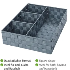 Wenko Organizer Adria grau 4 Fächer