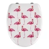Wenko Premium WC-Sitz Flamingo antibakteriell mit Absenkautomatik