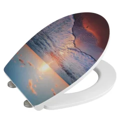 Premium WC-Sitz Sunset antibakteriell mit Absenkautomatik^Wenko Clearance