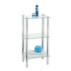 Regal Yago viereckig mit 3 Glasablagen*Wenko Online