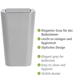 Schwingdeckeleimer Candy grau 6 L*Wenko New